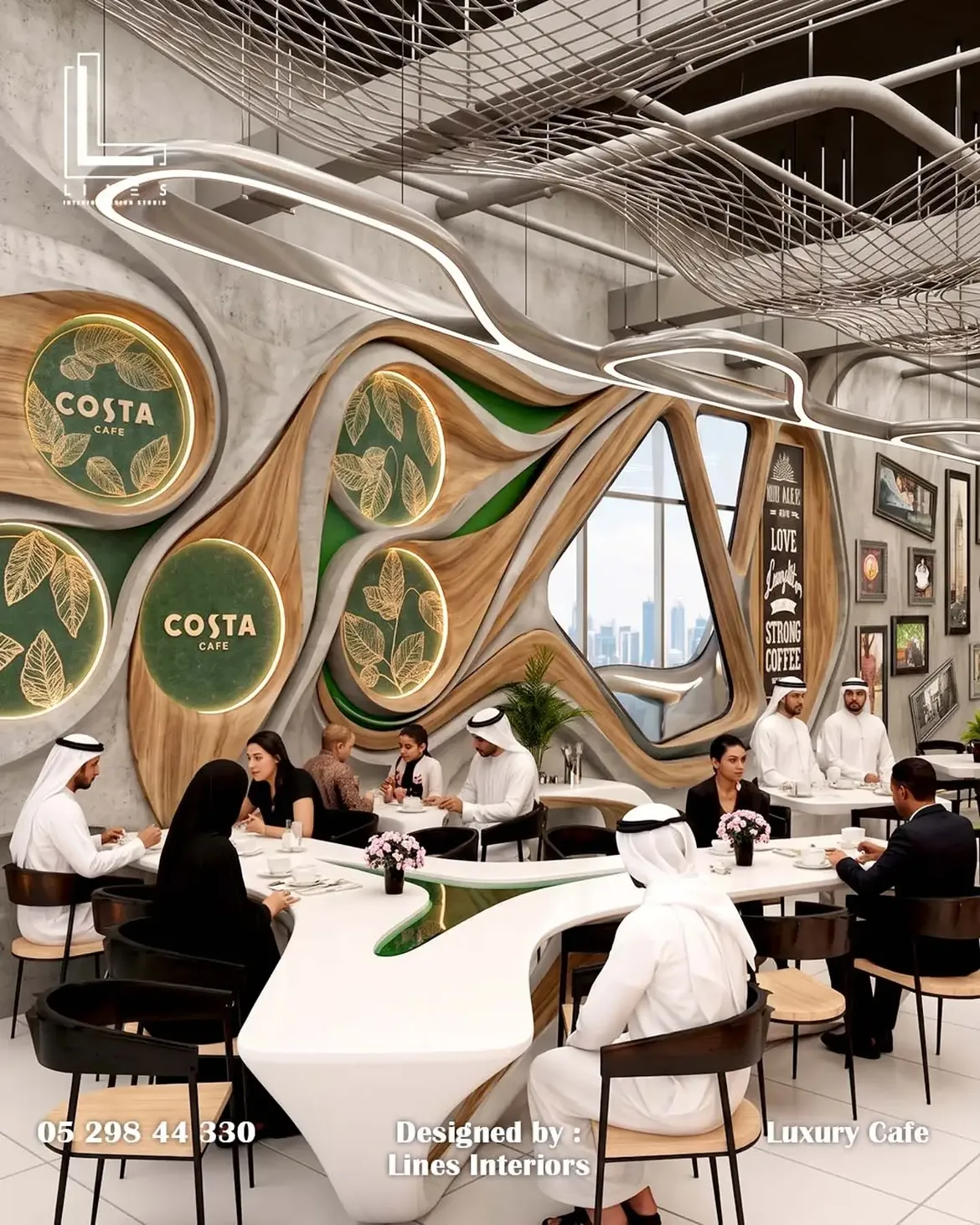 Costa Café — Leaf Wall