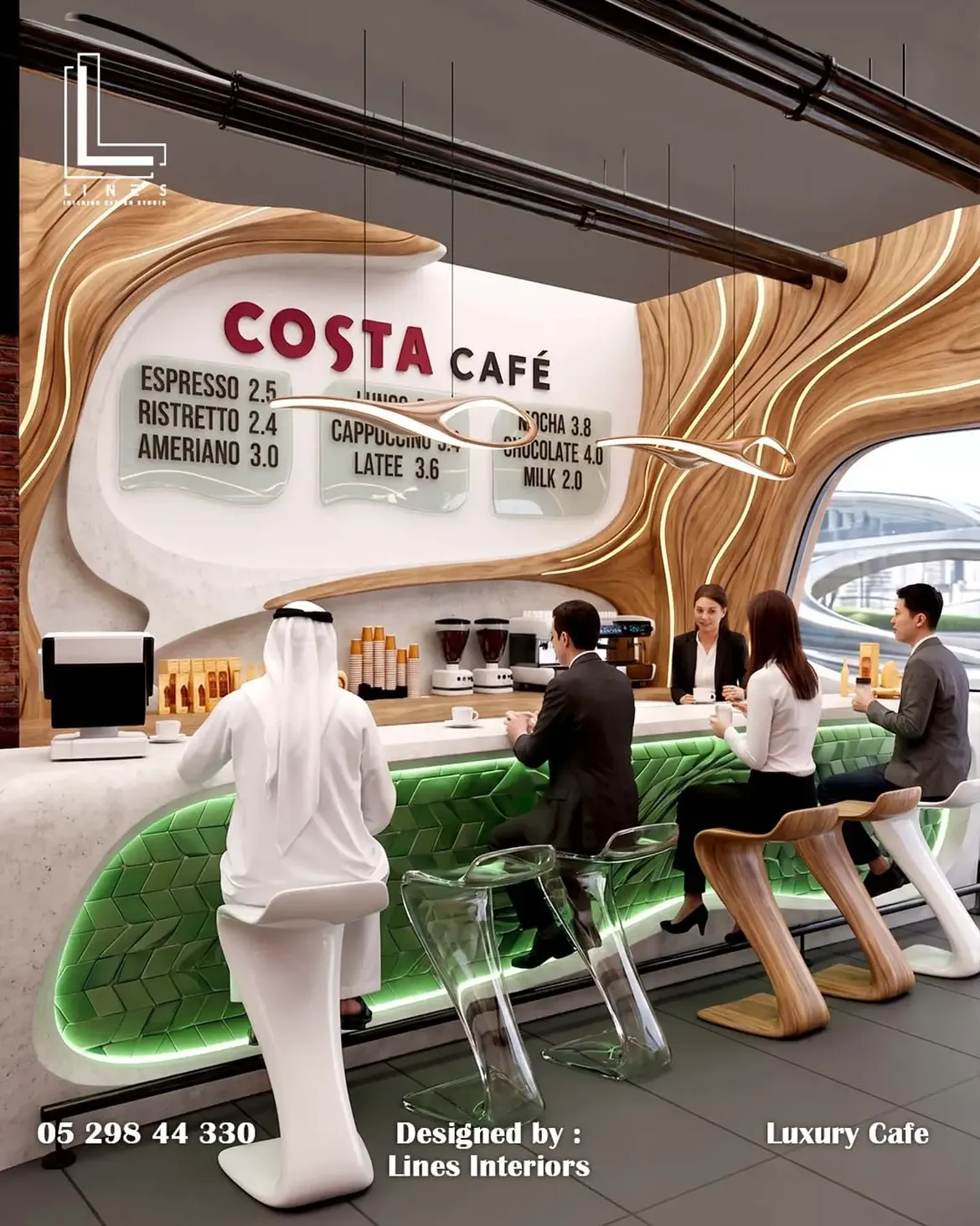 Costa Café — Counter Detail